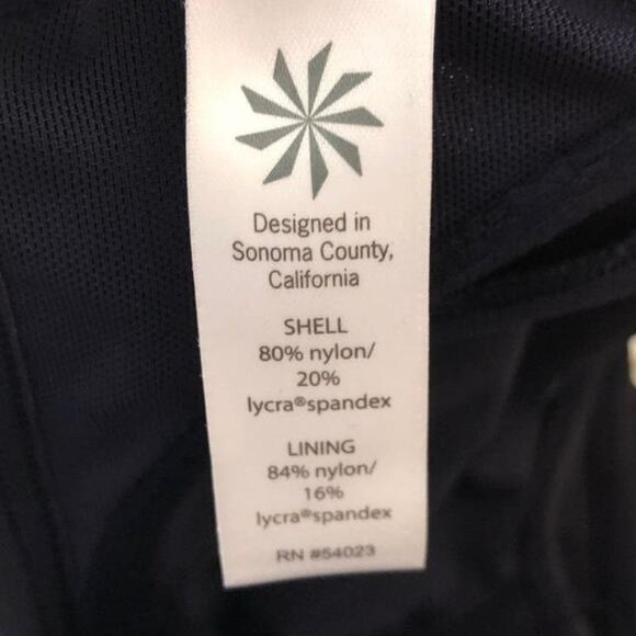 ATHLETA Side Scrunch Tankini Top in Navy size 36 B/C - Picture 8 of 11